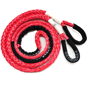 George4x4 Bridle Rope is constructed of a unique ultra-high molecular weight polyethylene material(UHMWPE), also known as Dyneema/Spectra. It is extremely high-strength and low-stretch. Description:  UV resistant, waterproof and more durable Very light, can float in water Both ends have protective sleeves and one sliding sleeve on the middle Australian-made, Australian tested Features:  14mm, rated 18000kg Visible colour-red