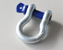 Load image into Gallery viewer, Rated Bow Shackle 2000kg 12.5mm for Trailer&#39;s Safety Chain Blue Pin