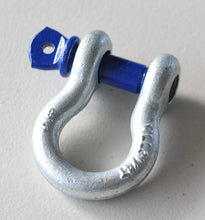 Load image into Gallery viewer, Rated Bow Shackle 2000kg 12.5mm for Trailer&#39;s Safety Chain Blue Pin