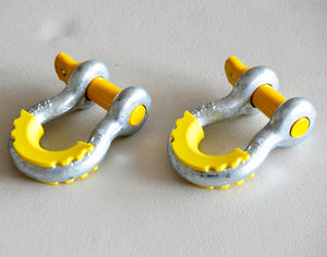 4WD Recovery Kit Shackle Combo: Soft shackle 15000kg 2pcs + Rated Steel Shackle 2pcs + Steel Shackle Isolator