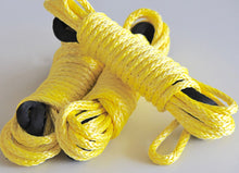 Load image into Gallery viewer, The George4x4 Towing Rope is made of a unique ultra-high molecular weight polyethylene material (UHMWPE), known as Dyneema/Spectra or high-modulus polyethylene (HMPE). High strength and low stretch.  UV resistant, waterproof and more durable Very light, can float in water Both ends have a soft loop and protective sleeves Static Rope Suitable for sailing, off-road towing Fitted for 4WD electric Winch, Hand Winch, Trailer Winch, Towing etc. 10mm, breaking strength 9500kg Australian made, tested