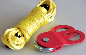 4WD Recovery Kit: Winch Extension Tow Rope 10mm*9500kg + 10T Snatch Block