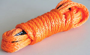 The George4x4 Towing Rope is made of a unique ultra-high molecular weight polyethylene material (UHMWPE), known as Dyneema/Spectra or high-modulus polyethylene (HMPE). High strength and low stretch.  UV resistant, waterproof and more durable Very light, can float in water Both ends have a soft loop and protective sleeves Static Rope Suitable for sailing, off-road towing Fitted for 4WD electric Winch, Hand Winch, Trailer Winch, Towing etc. 11mm, breaking strength 11000kg Australian made, tested