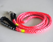 Load image into Gallery viewer, George4x4 Dog Leash / Lead  Dog leash comes with stainless steel release hook or soft shackle hook.  Standard size available:  Silver 12mm Orange 11mm Yellow 10mm Blue 9mm Red 8mm Green 6mm Purple 4mm  Standard length available:  0.6m/1.0m/2.0m/3.0m  Features:  Made of Dyneema/Spectra, same material as Winch line Rope Hand spliced in Australia Super lightweight, can float in water UV-resistant, waterproof and more durable Quick-release hook made of Marine Grade Stainless steel