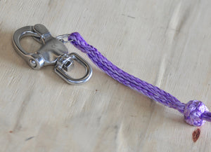 George4x4 Dog Leash / Lead  Dog leash comes with stainless steel release hook or soft shackle hook.  Standard size available:  Silver 12mm Orange 11mm Yellow 10mm Blue 9mm Red 8mm Green 6mm Purple 4mm  Standard length available:  0.6m/1.0m/2.0m/3.0m  Features:  Made of Dyneema/Spectra, same material as Winch line Rope Hand spliced in Australia Super lightweight, can float in water UV-resistant, waterproof and more durable Quick-release hook made of Marine Grade Stainless steel