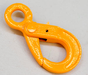 Self Locking Safety Hook 6mm WLL 1.12ton Eye Type, Grade 80 Chain Lifting Sling