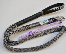 Load image into Gallery viewer, George4x4 Dog Leash / Lead  Dog leash comes with stainless steel release hook or soft shackle hook.  Standard size available:  Silver 12mm Orange 11mm Yellow 10mm Blue 9mm Red 8mm Green 6mm Purple 4mm  Standard length available:  0.6m/1.0m/2.0m/3.0m  Features:  Made of Dyneema/Spectra, same material as Winch line Rope Hand spliced in Australia Super lightweight, can float in water UV-resistant, waterproof and more durable Quick-release hook made of Marine Grade Stainless steel