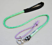 Load image into Gallery viewer, George4x4 Dog Leash / Lead  Dog leash comes with stainless steel release hook or soft shackle hook.  Standard size available:  Silver 12mm Orange 11mm Yellow 10mm Blue 9mm Red 8mm Green 6mm Purple 4mm  Standard length available:  0.6m/1.0m/2.0m/3.0m  Features:  Made of Dyneema/Spectra, same material as Winch line Rope Hand spliced in Australia Super lightweight, can float in water UV-resistant, waterproof and more durable Quick-release hook made of Marine Grade Stainless steel