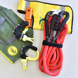 4WD Recovery kit: Kinetic Rope 5000kg + 2*Soft Shackles + Soft Shackle Hitch (SK) + Safety Blanket + Bag +/- Bridle Rope 9500kg