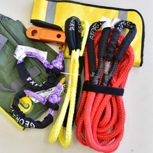 Load image into Gallery viewer, 4WD Recovery kit: Kinetic Rope 5000kg + 2*Soft Shackles + Soft Shackle Hitch (SK) + Safety Blanket + Bag +/- Bridle Rope 9500kg