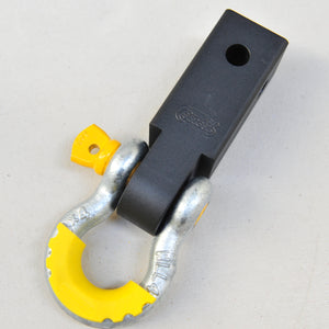 4WD Recovery kit: Alloy Tow Bar Hitch Shackle Receiver 5000kg + Rated Shackle, Recovery Hitch Designed by George4x4