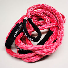 Load image into Gallery viewer, The George4x4 Towing Rope is made of a unique ultra-high molecular weight polyethylene material (UHMWPE), known as Dyneema/Spectra or high-modulus polyethylene (HMPE). High strength and low stretch.  UV resistant, waterproof and more durable Very light, can float in water Both ends have a soft loop and protective sleeves Static Rope Suitable for sailing, off-road towing Fitted for 4WD electric Winch, Hand Winch, Trailer Winch, Towing etc. 16mm, breaking strength 24000kg Australian made, tested