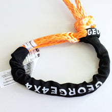 Load image into Gallery viewer, 1pc*Soft Shackle (Orange diamond), Australian made  Rope Diam: 11mm  Breaking Strength: 15000kg    Standard length available:  50cm/55cm/60cm/65cm/70cm  Length when Closed as Shackle  20cm/22cm/24cm/26cm/28cm  Custom length acceptable!   Contact us: sales@george4x4.com.au    Features:  Hand spliced in Australia, Tested by NATA-accredited lab Super lightweight, can float in water UV-resistant, waterproof and more durable Protective sleeve fitted