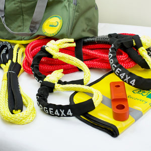 Beach Snatching Recovery kit 8600kg & 11000kg Kinetic+3xSoft Shackle+SK Hitch+Bridle+Damper+Bag