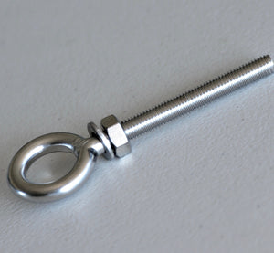 AISI316 Marine Stainless Steel Eye Bolt for Tie-Down Use, 6MM 8MM 10MM Long shank