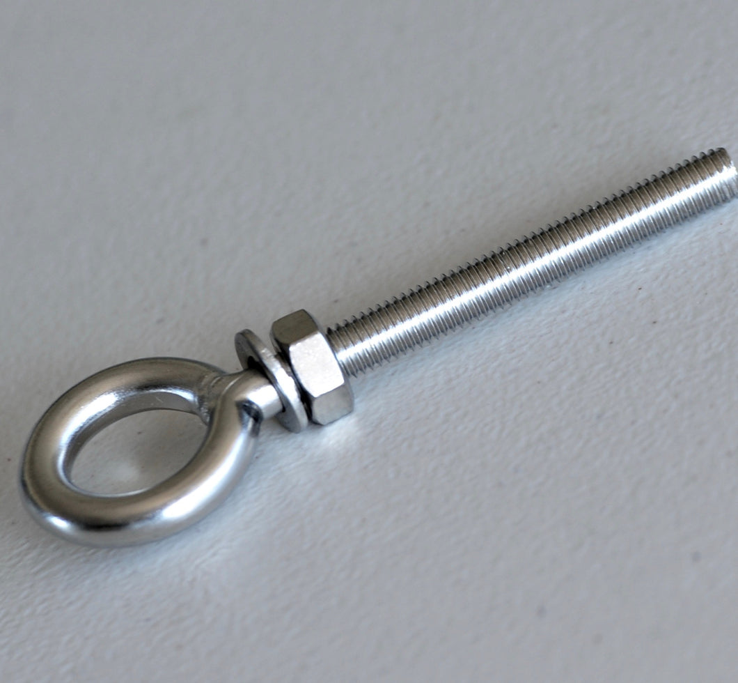 AISI316 Marine Stainless Steel Eye Bolt for Tie-Down Use, 6MM 8MM 10MM Long shank