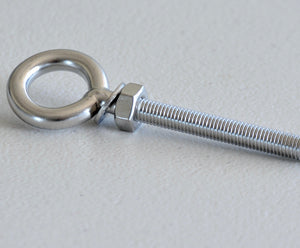 AISI316 Marine Stainless Steel Eye Bolt for Tie-Down Use, 6MM 8MM 10MM Long shank