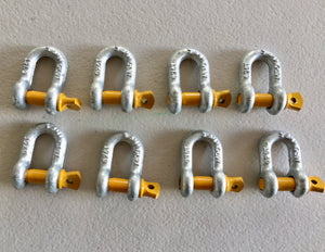 Rated Dee Shackle 8mm 5/16" 0.75ton Lifting Trailer Safety Chain