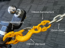 Load image into Gallery viewer, Hammerlock + Slip Hook for Trailer Safety Chain/Caravan Towing by George4x4 George Lifting