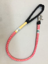 Load image into Gallery viewer, George4x4 Dog Leash / Lead  Dog leash comes with stainless steel release hook or soft shackle hook.  Standard size available:  Silver 12mm Orange 11mm Yellow 10mm Blue 9mm Red 8mm Green 6mm Purple 4mm  Standard length available:  0.6m/1.0m/2.0m/3.0m  Features:  Made of Dyneema/Spectra, same material as Winch line Rope Hand spliced in Australia Super lightweight, can float in water UV-resistant, waterproof and more durable Quick-release hook made of Marine Grade Stainless steel