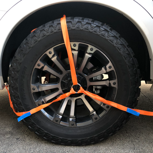 3 Leg Spare Wheel/Tyre Tie Down Lashing Strap Roof rack Security Adjustable 4WD